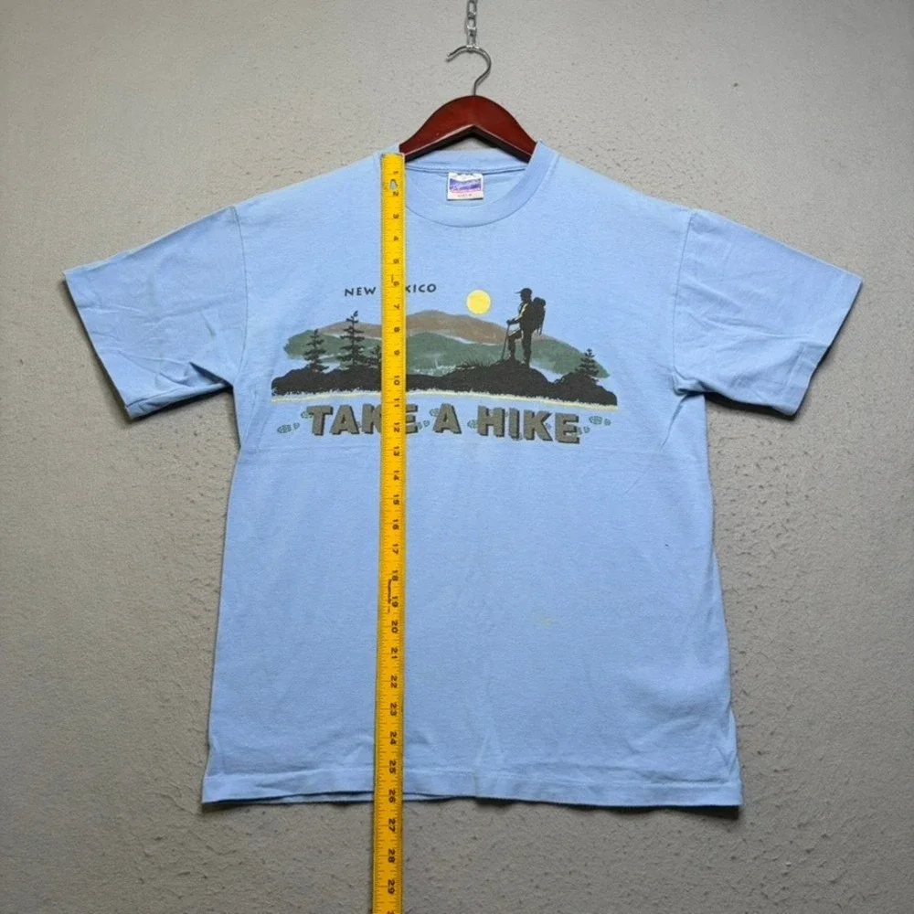 Lifestyles Resort Wear T-Shirt Mens M Blue New Mexico Take A Hike Vintage 90s
